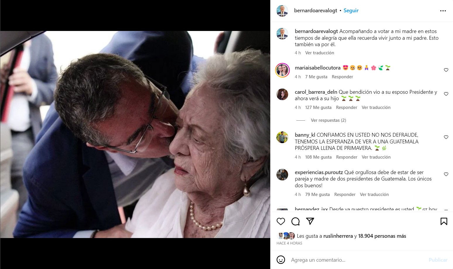 Bernardo Ar Valo Conmueve A Sus Fans Con Foto Besando Su Mam