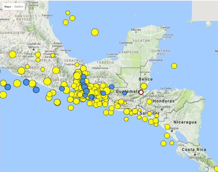 Sismo con epicentro en Izabal