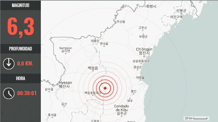 El sismo atribuido a ensayo nuclear en Corea del Norte se sintió en China