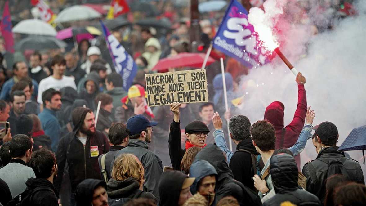 Nuevas protestas contra la reforma laboral de Macron en Francia