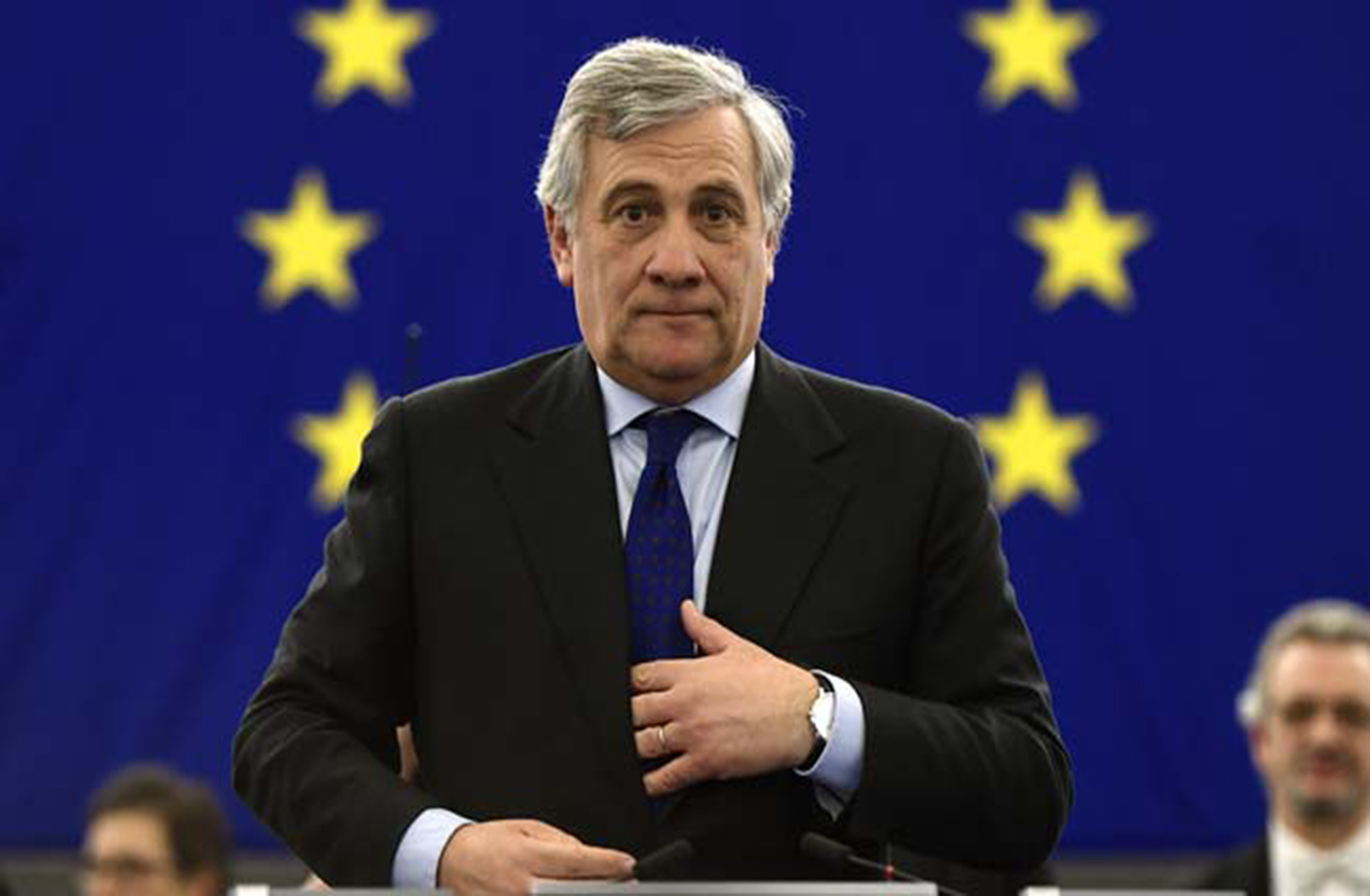 El presidente de la Eurocámara, Antonio Tajani