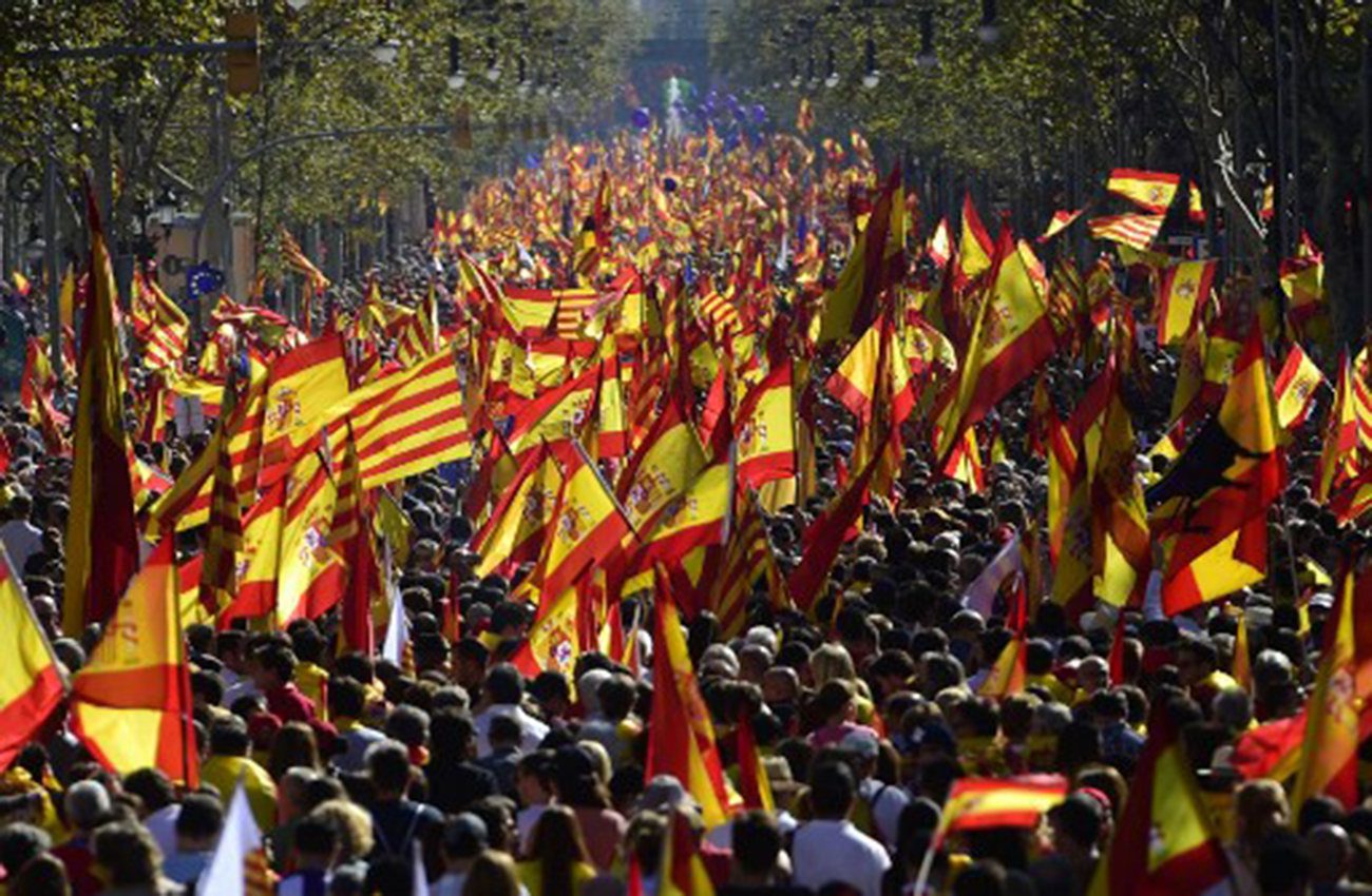 Marcha masiva en Cataluña a favor de la unidad de España