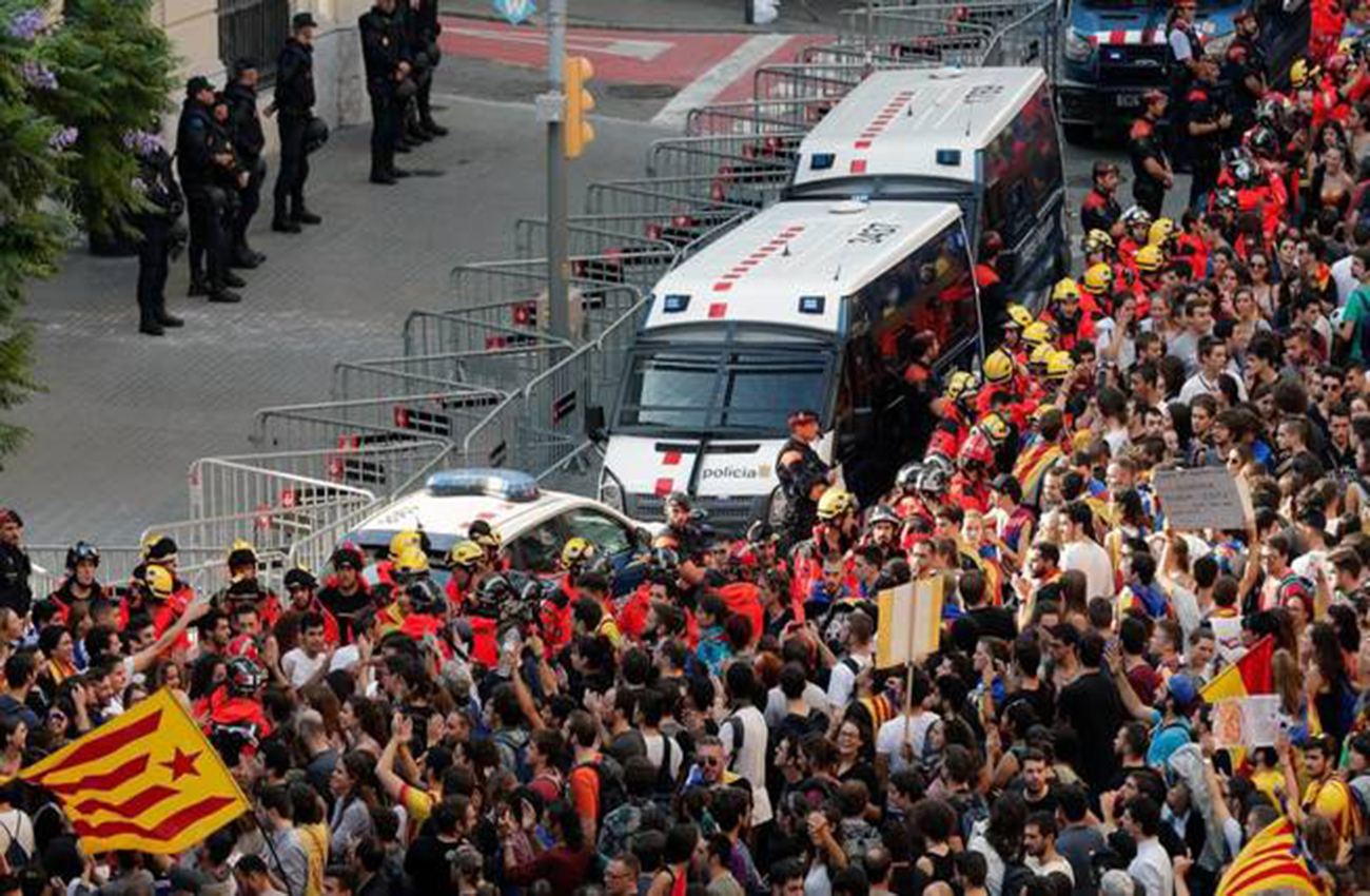 Protestas en Cataluña con breves cortes de carreteras y ferrocarriles
