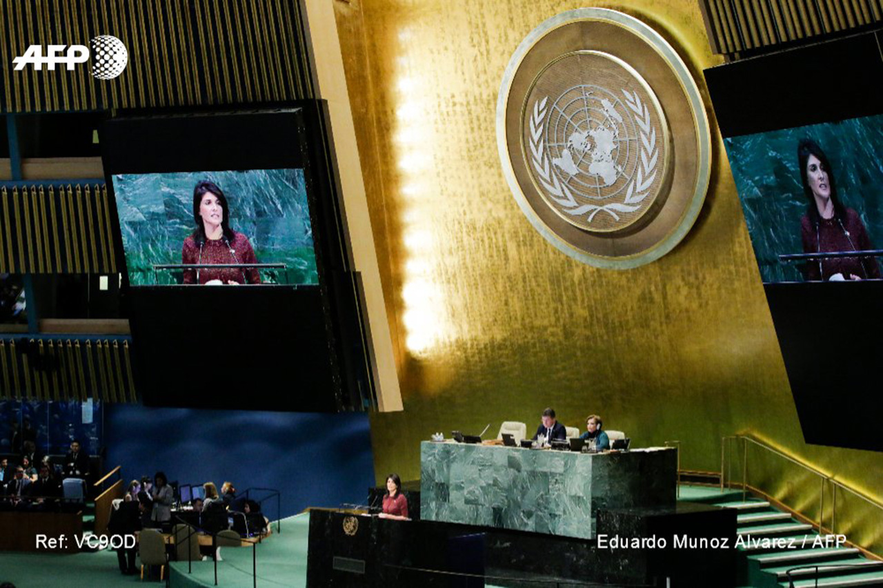 La ONU condena por amplia mayoría la decisión de EEUU sobre Jerusalén