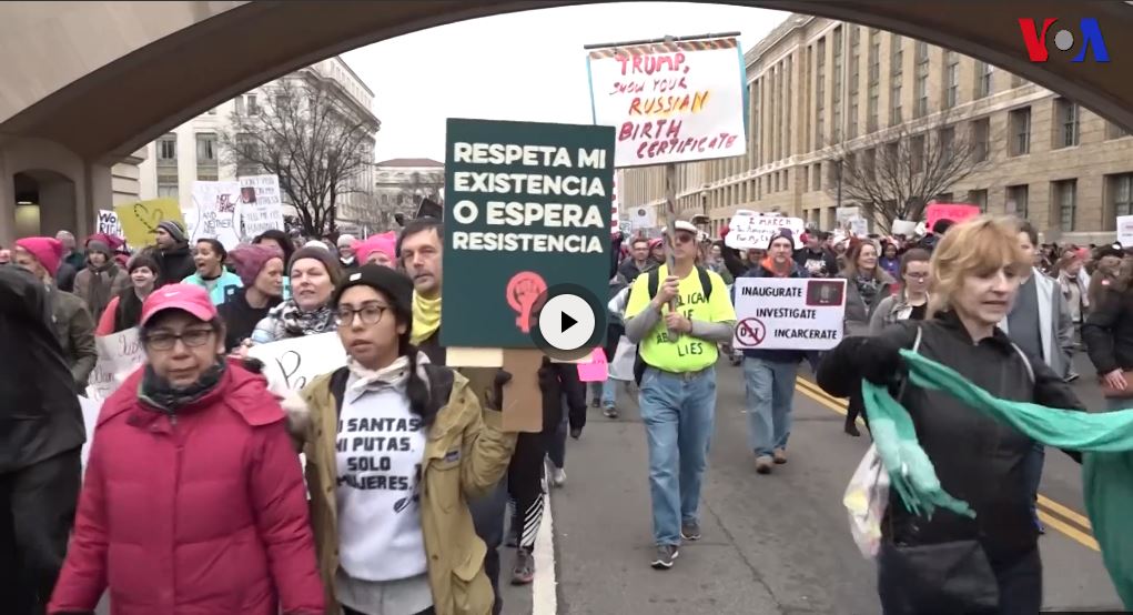 VIDEO: La "Marcha por la vida" y la "Marcha por las mujeres"