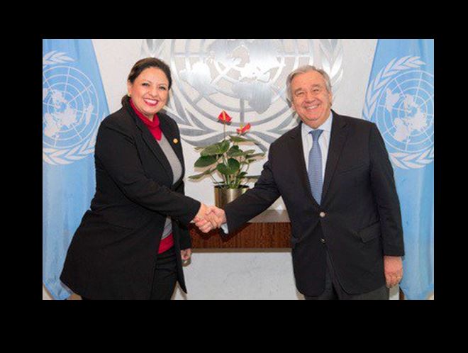 Sandra Jovel en ONU Emisoras Unidas Guatemala EU