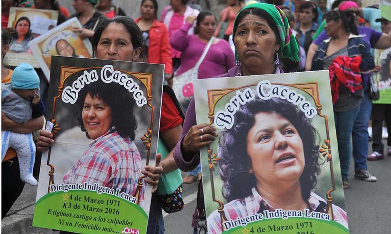 Manifestantes hondureños piden justicia por el asesinato de Berta Cáceres