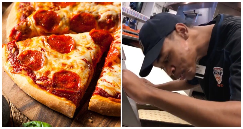 Video Viral Pizza Detroit Míchigan Estados Unidos