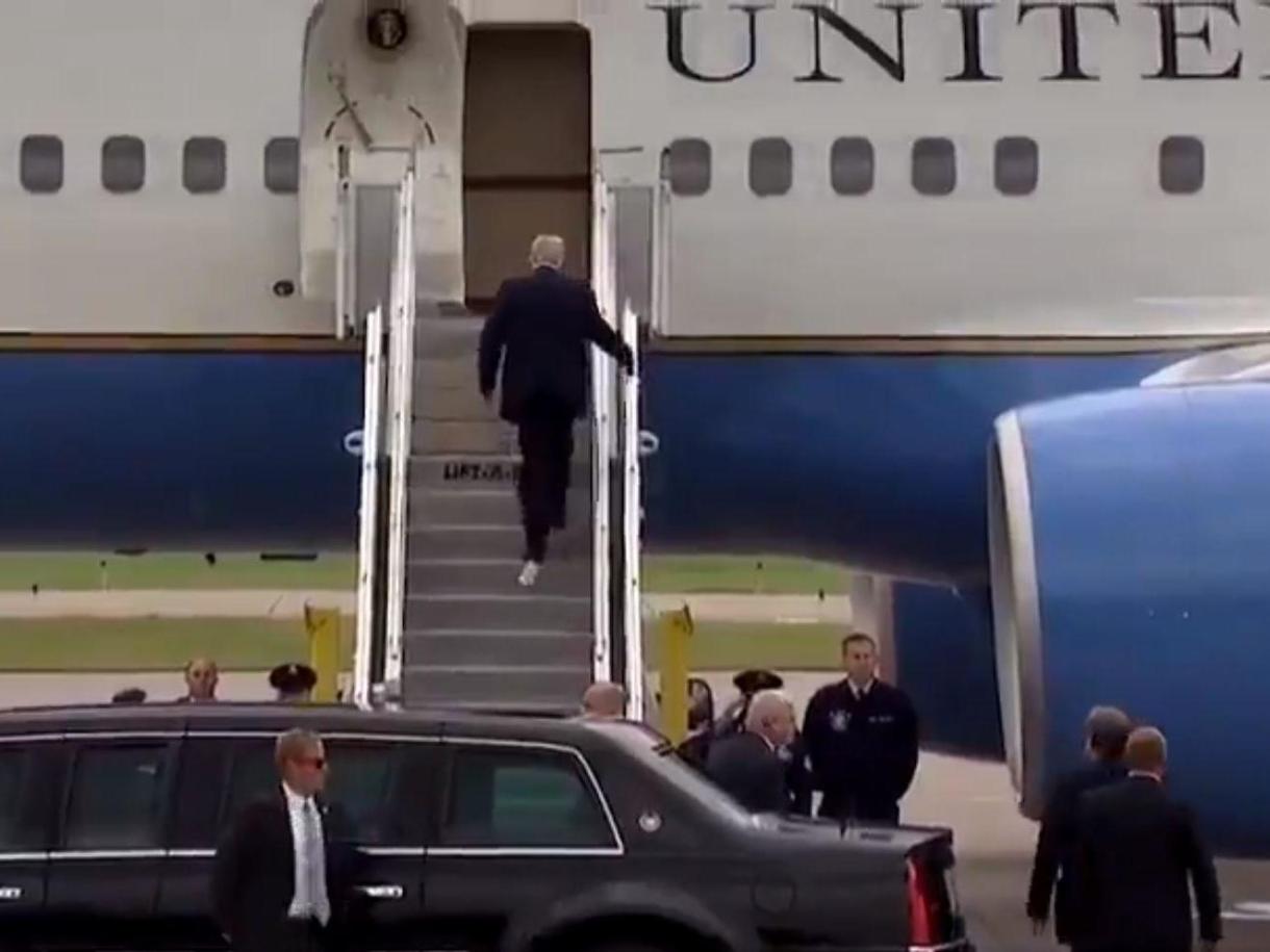 Video Viral presidente Estados Unidos Donald Trump Minnesota Air Force One