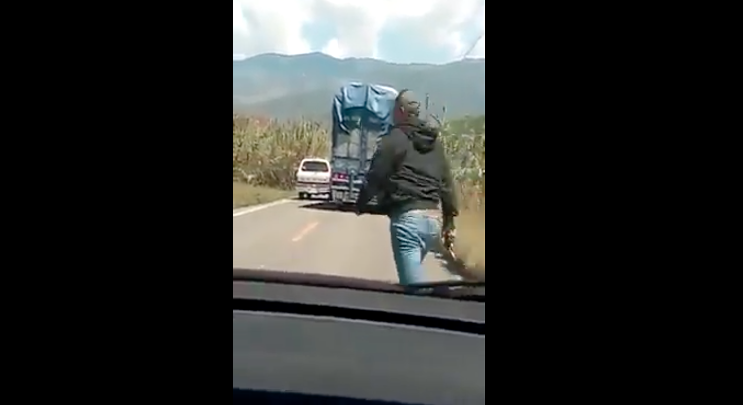 Video Viral Asalto camión