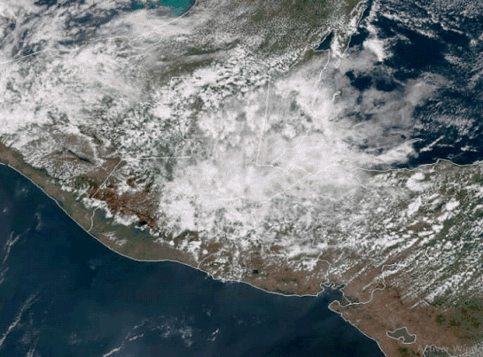 Masa de aire frío sobre Guatemala.