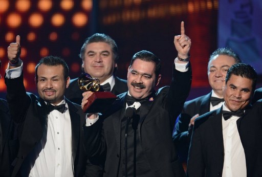 Los Tucanes de Tijuana en los Latin Grammy. Foto: AFP.