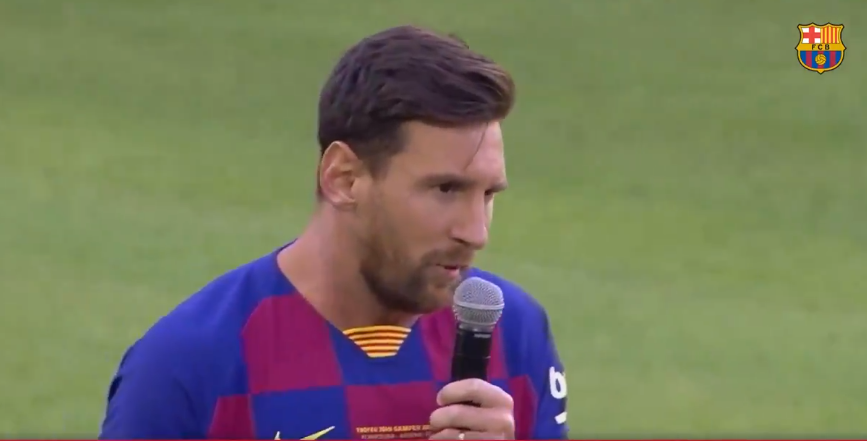 Messi y el mensaje para la afición del Barcelona