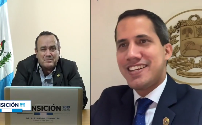 conversación entre Alejandro Giammattei y Guaidó