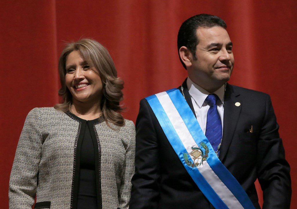 Jimmy Morales y Patricia de Morales