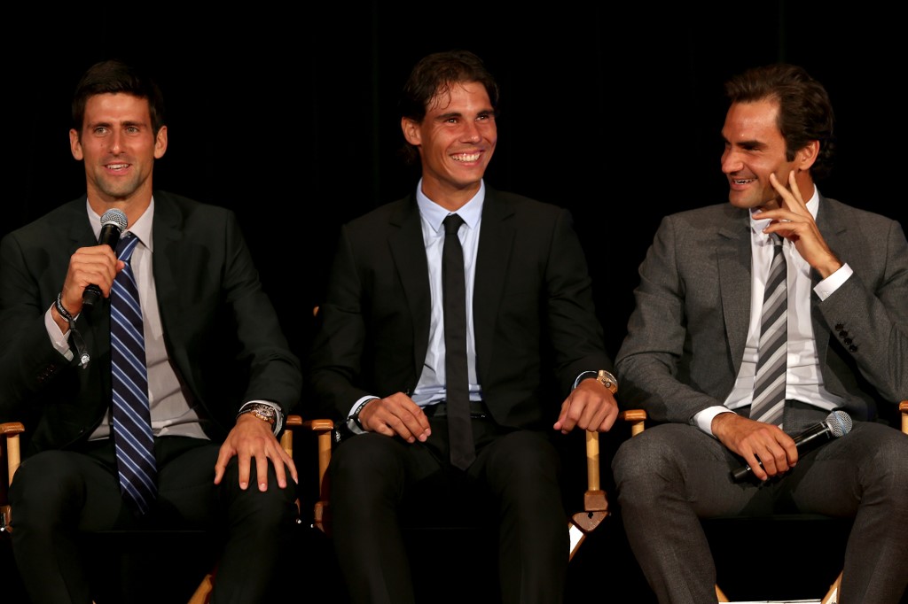 Novak Djokovic, Rafael Nadal y Roger Federer