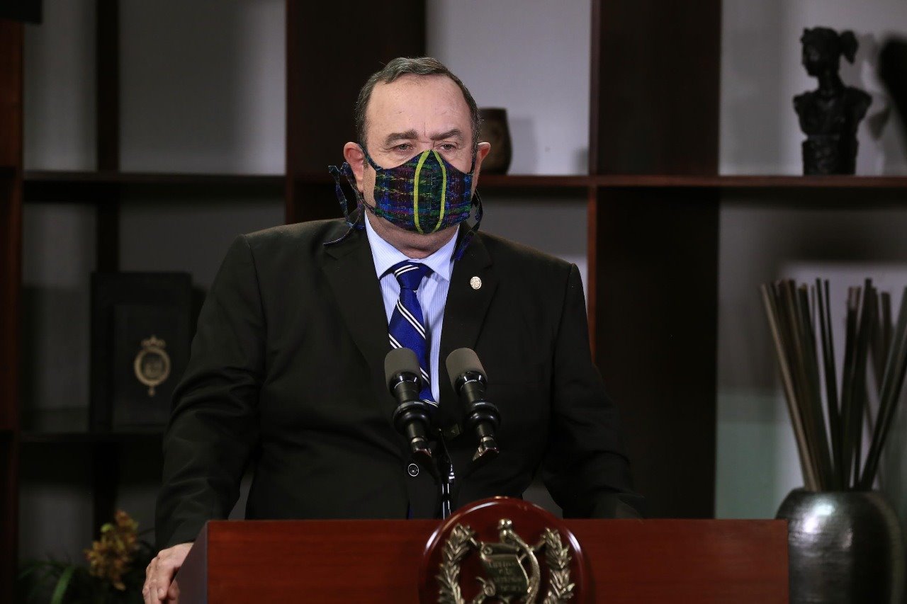 presidente Alejandro Giammattei informa disposiciones por pandemia el 9 de agosto