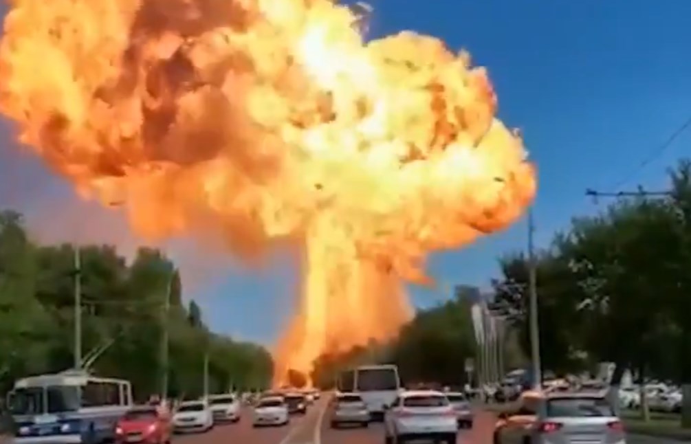 Explosión en gasolinera de Rusia