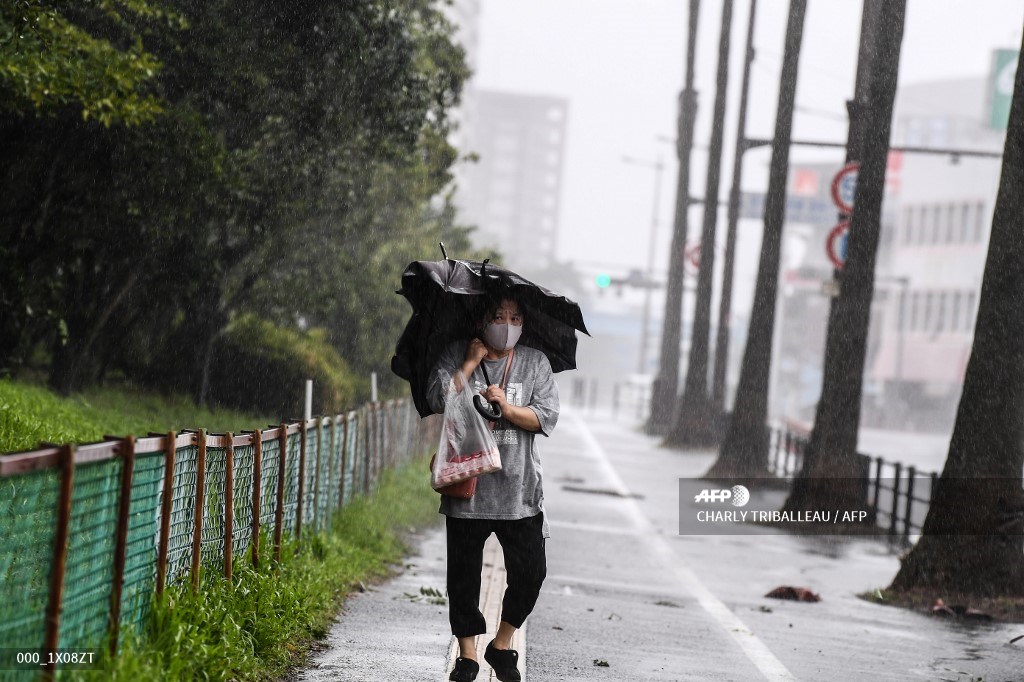Tifón Haishen en Japón