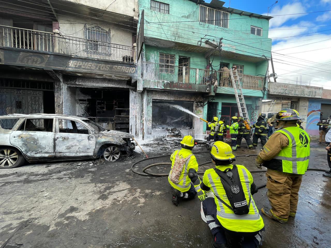incendio en bodega de pirotecnia en Quetzaltenango