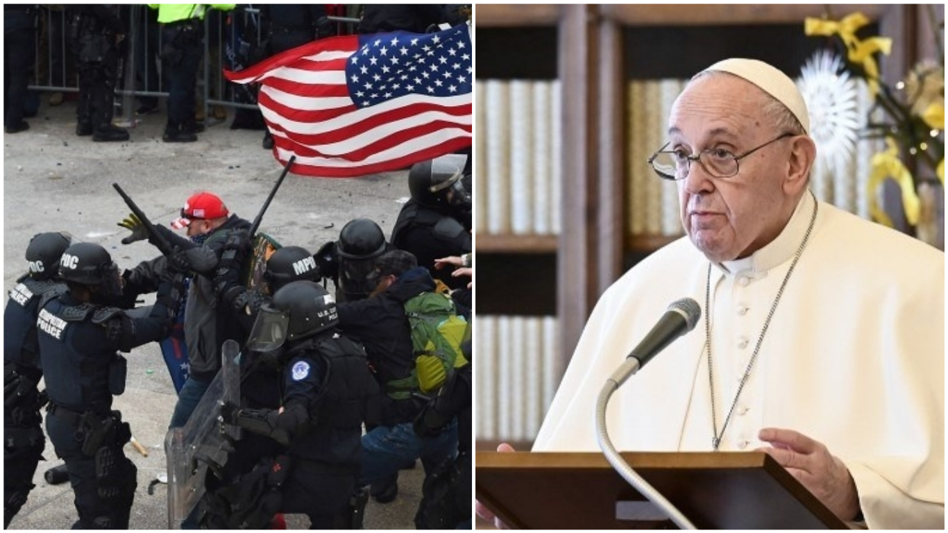 Papa Francisco envía mensaje a Estados Unidos tras violento asalto al Capitolio