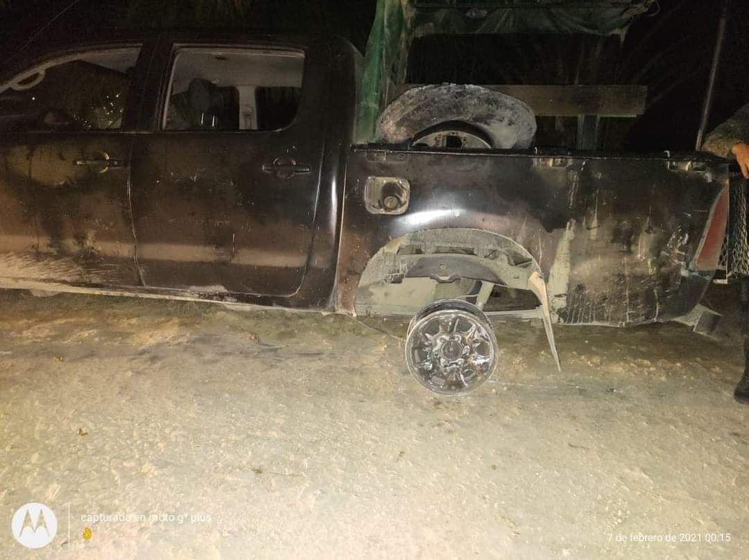 Patrullas de PNC destruidas en San Luis Petén por pobladores