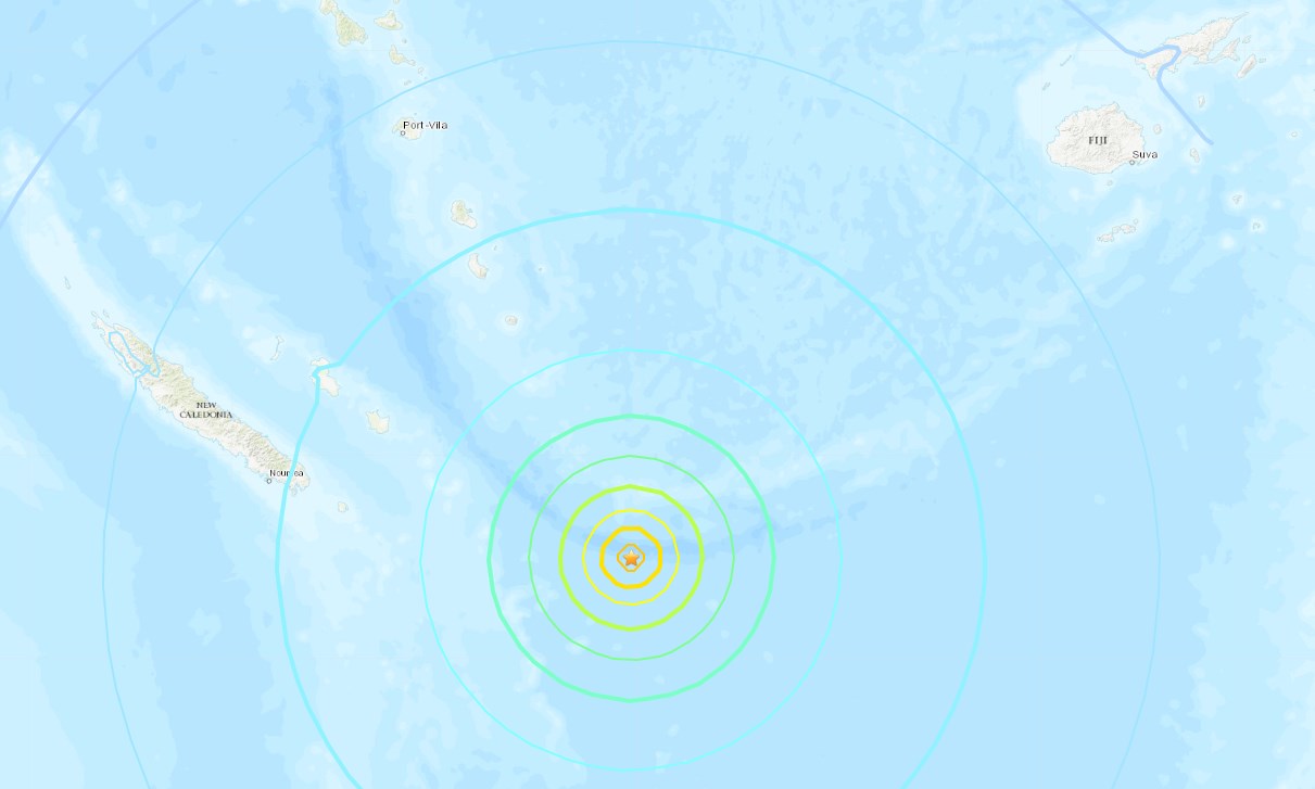 Sismo en el sur del Pacífico