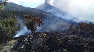 flujo de lava del volcán de Pacaya