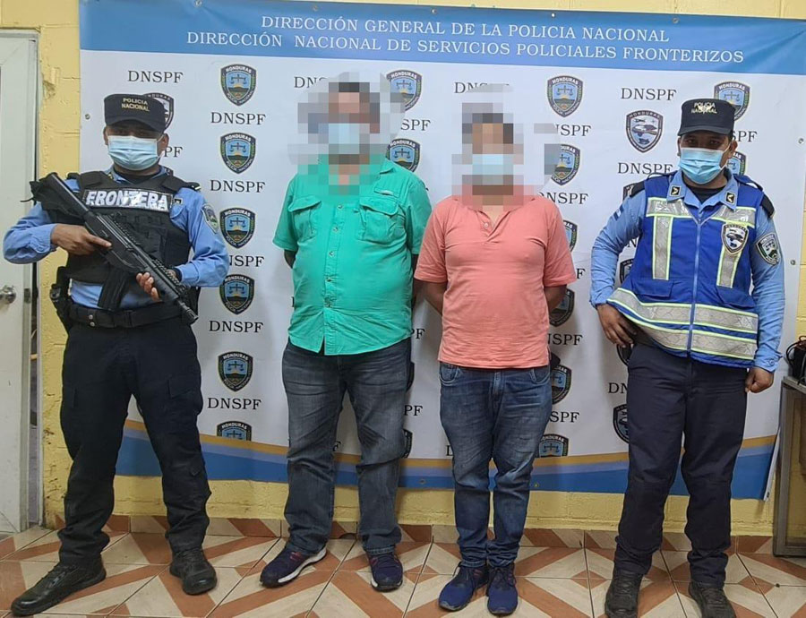 Dos guatemaltecos son capturados en Honduras