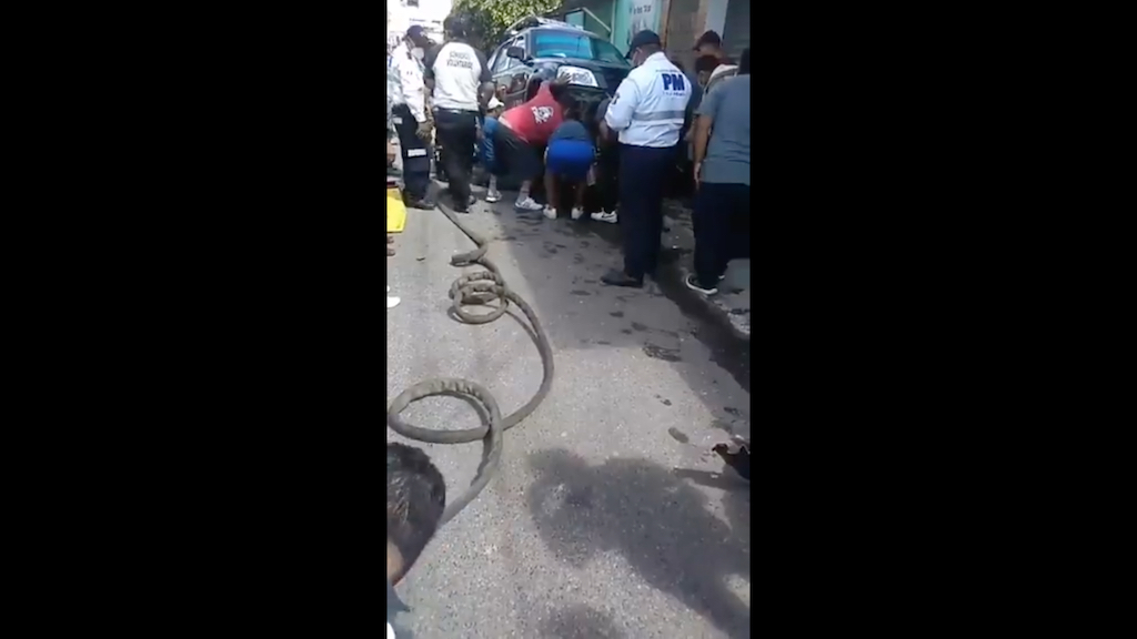 Accidente de tránsito en Mixco.