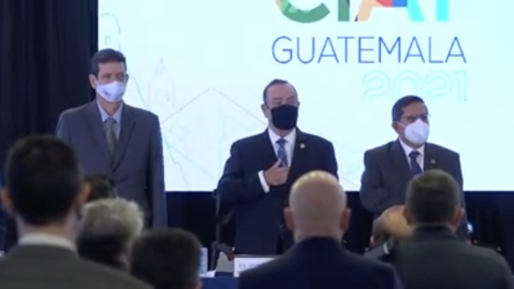 En la asamblea número 55 del Centro Interamericano de Administraciones Tributarias (CIAT) participó el presidente, Alejandro Giammattei.