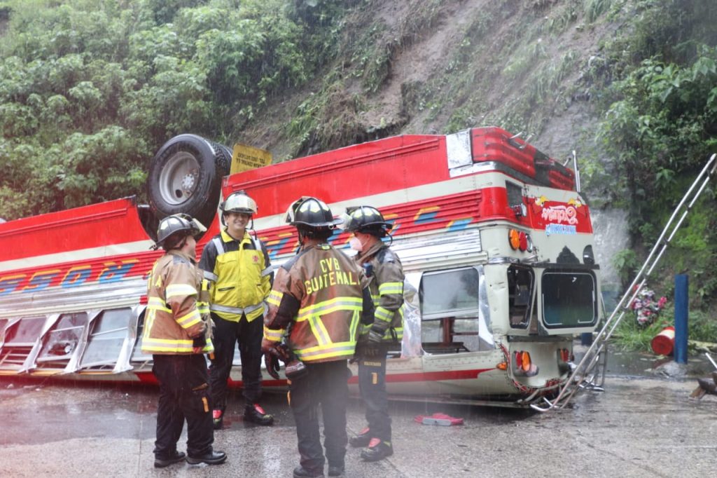 accidente de bus en Mixco