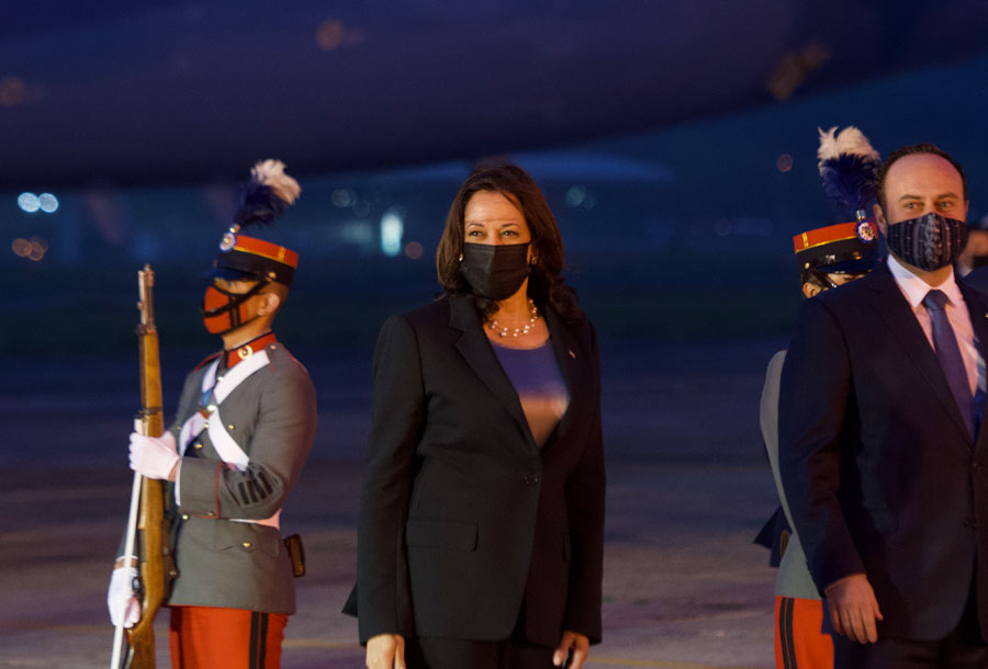 Vicepresidenta de los Estados Unidos, Kamala Harris, llega a Guatemala