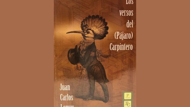 Portada del poemario "Los versos del (Pájaro) Carpintero" de Juan Carlos Lemus