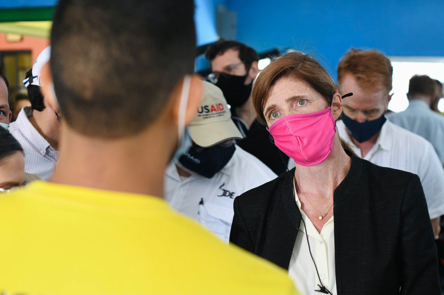 Samantha Power, jefa de USAID, visita El Salvador