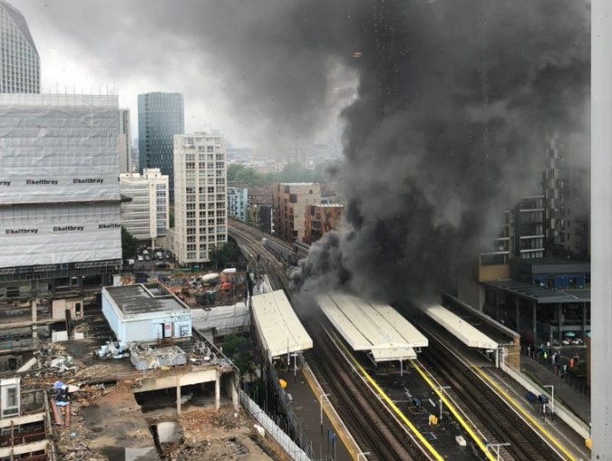 Incendio en el centro de Londres