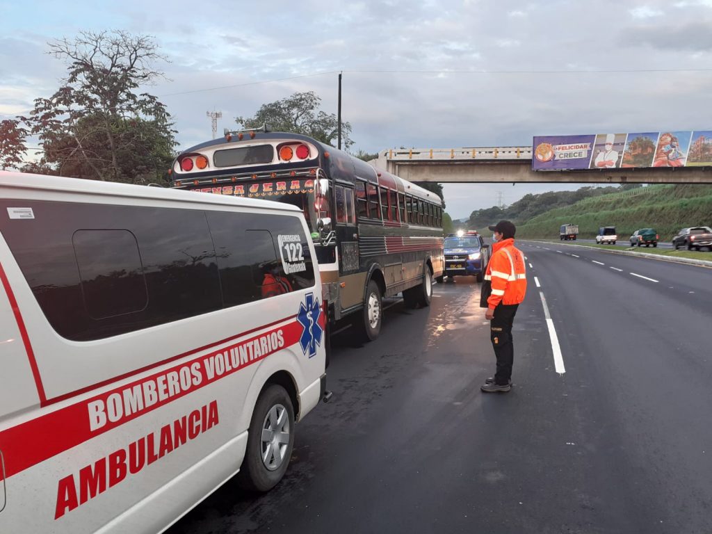 Asalto a bus en autopista Palín-Escuintla