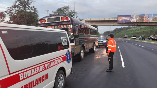 Asalto a bus en autopista Palín-Escuintla