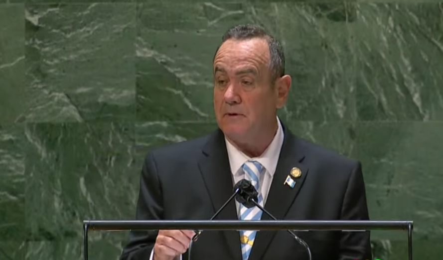 Presidente Giammattei realiza pronunciamiento en Asamblea de la ONU