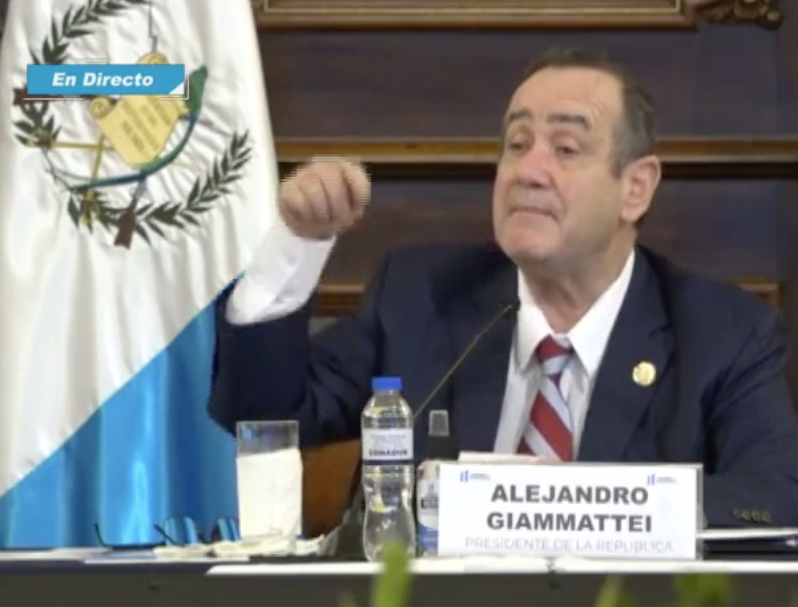presidente Alejandro Giammattei se refiere al Covid-19