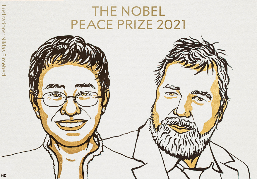 Maria Ressa y Dmitry Muratov ganan el Premio Nobel de la Paz 2021