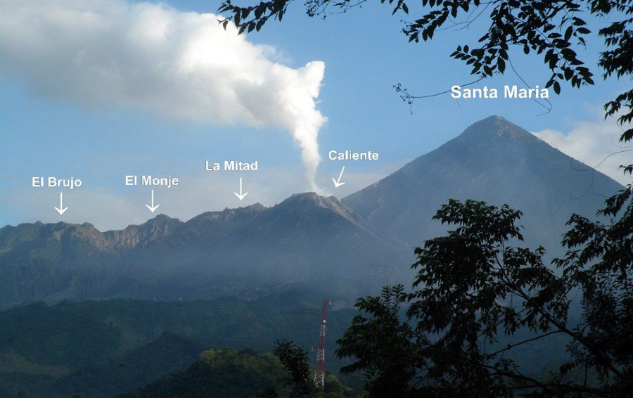 Volcán Santa María en Quetzaltenango