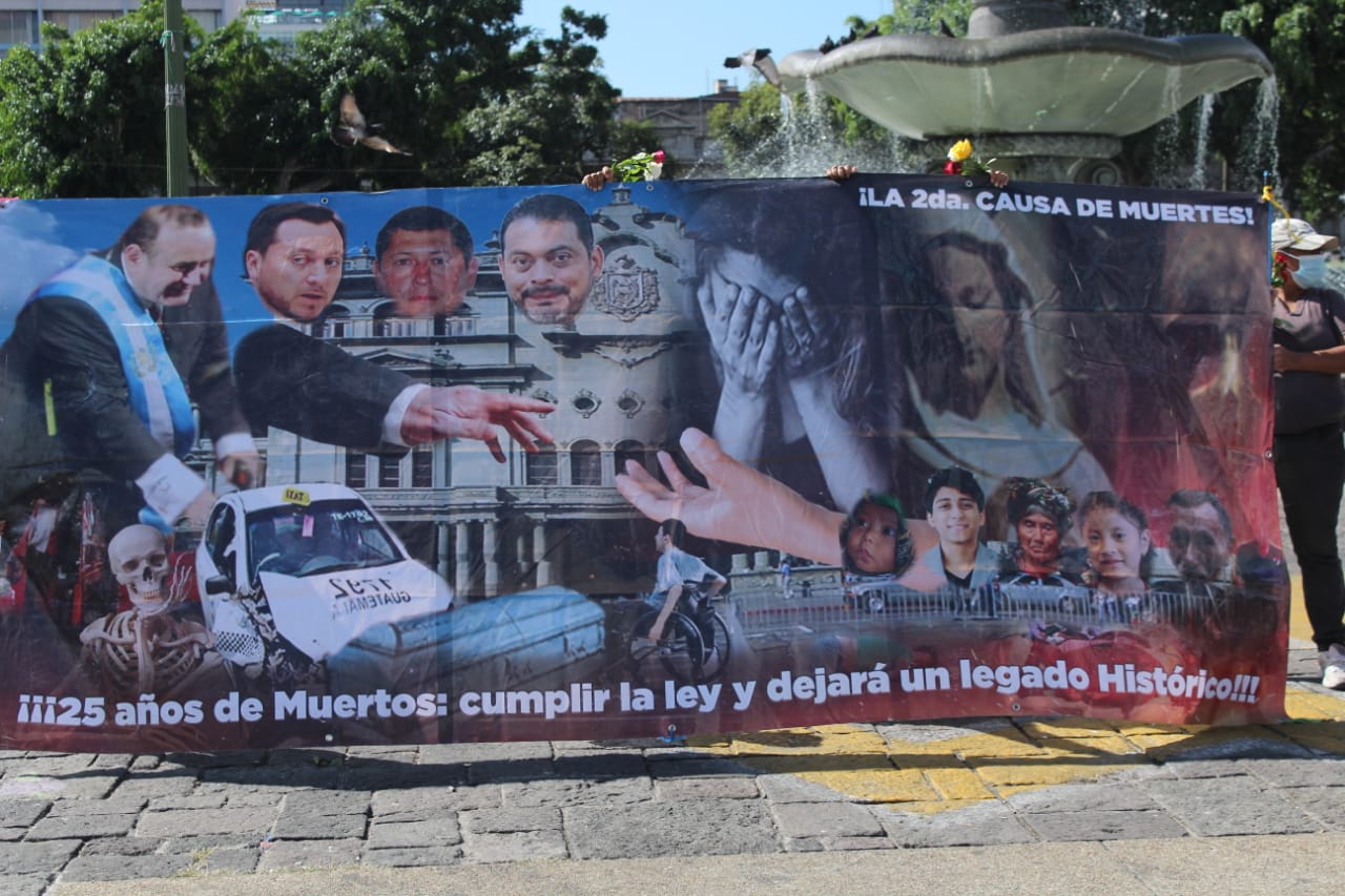 protesta de la Unidad Nacional por las Víctimas de los Accidentes de Tránsito