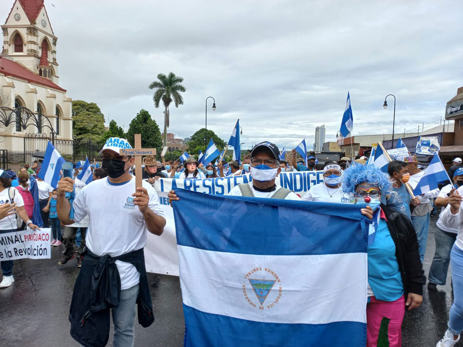 Protesta de nicaragüenses en Costa Rica