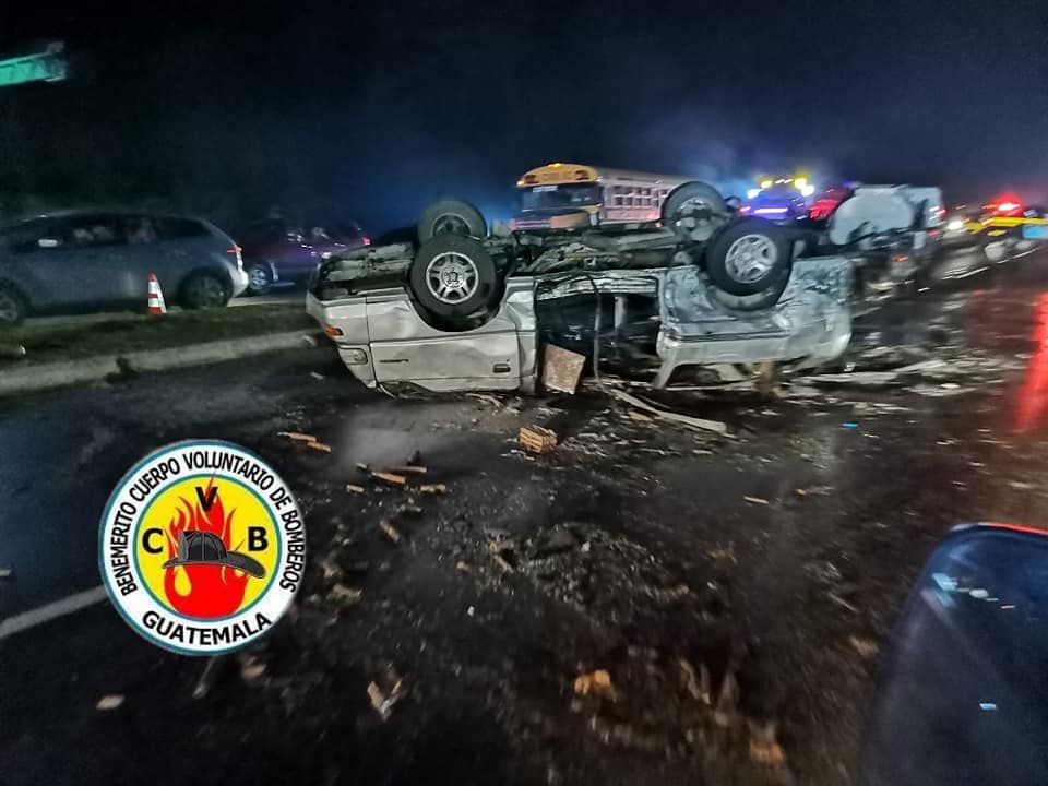 accidente de tránsito en la autopista Palín-Escuintla