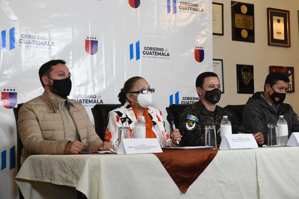 conferencia del Ejército, Ministerio Público y Gobernación por disturbios en Nahualá, Sololá