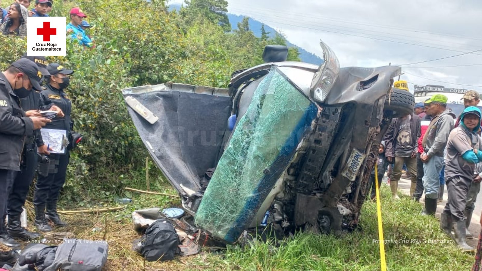 accidente de bus en Baja Verapaz