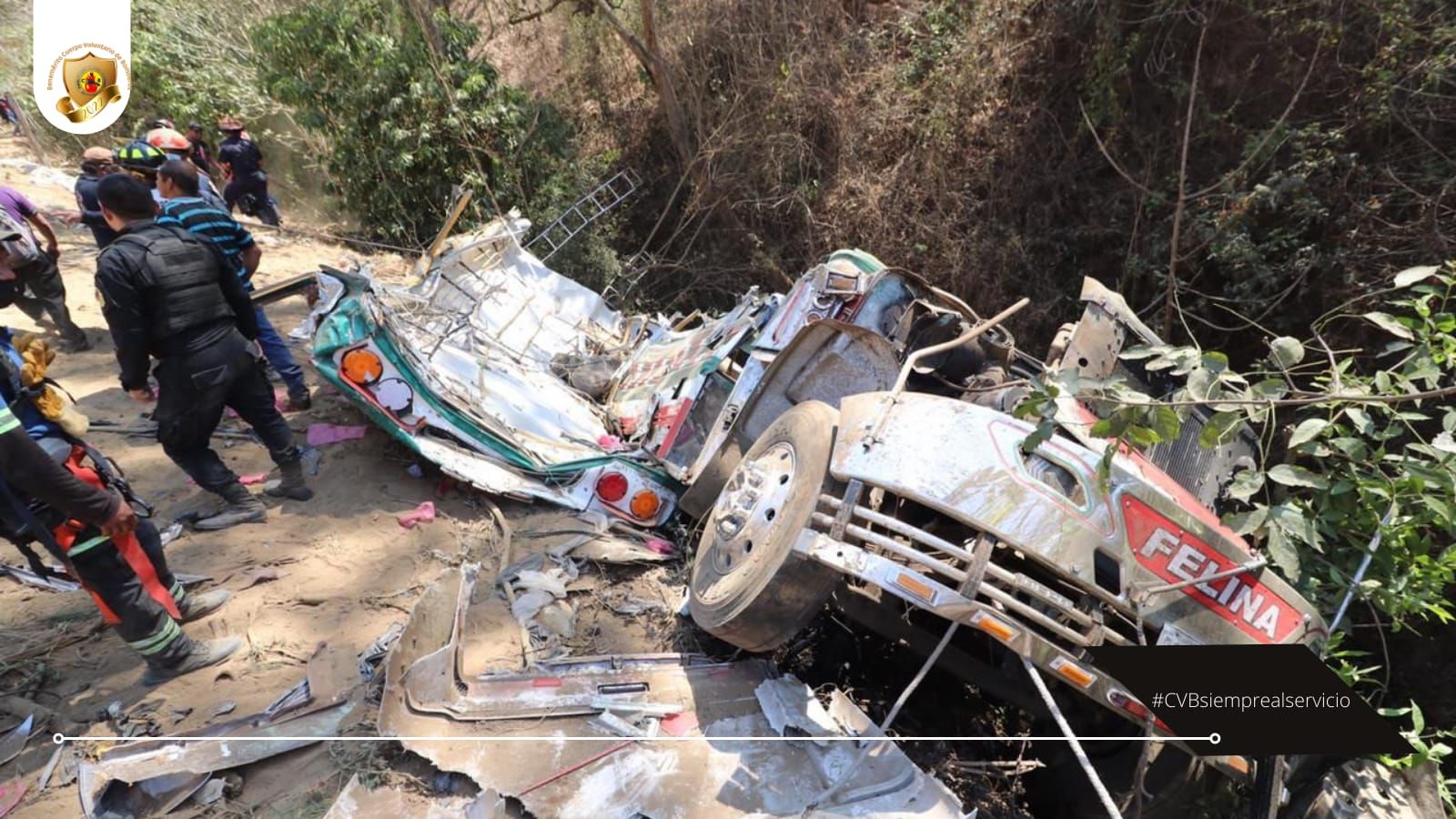 accidente de bus en Km. 45 de la ruta Interamericana