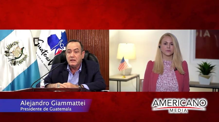 Alejandro Giammattei en entrevista con Americano Media