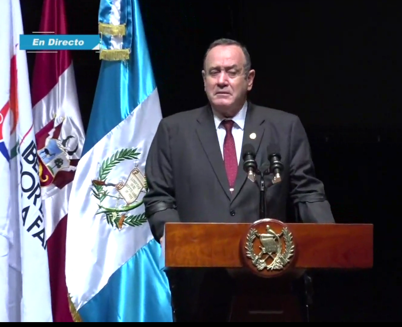 Presidente Alejandro Giammattei en el Congreso Iberoamericano por la Vida y la Familia